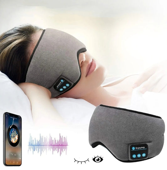 Bluetooth Sleeping Eye Mask – Wireless Music Sleep Mask with Built-in Headphones for Travel & Relaxation
