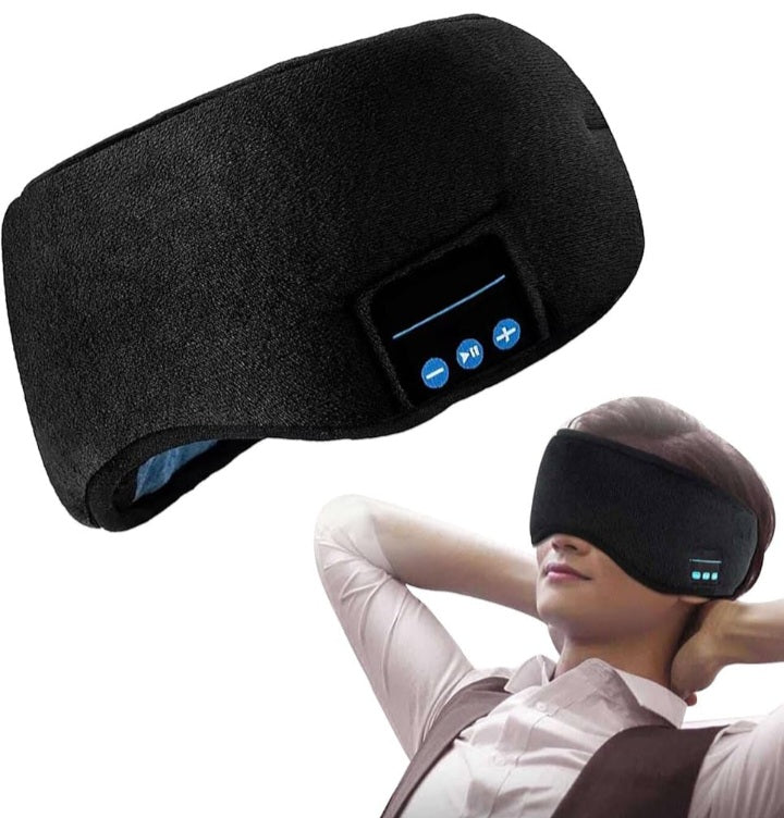 Bluetooth Sleeping Eye Mask – Wireless Music Sleep Mask with Built-in Headphones for Travel & Relaxation