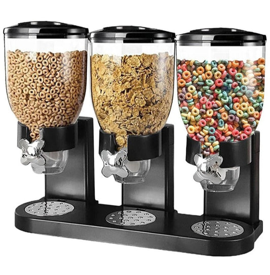 Triple Cereal Dispenser - Keep Multiple Cereals Fresh and Organized